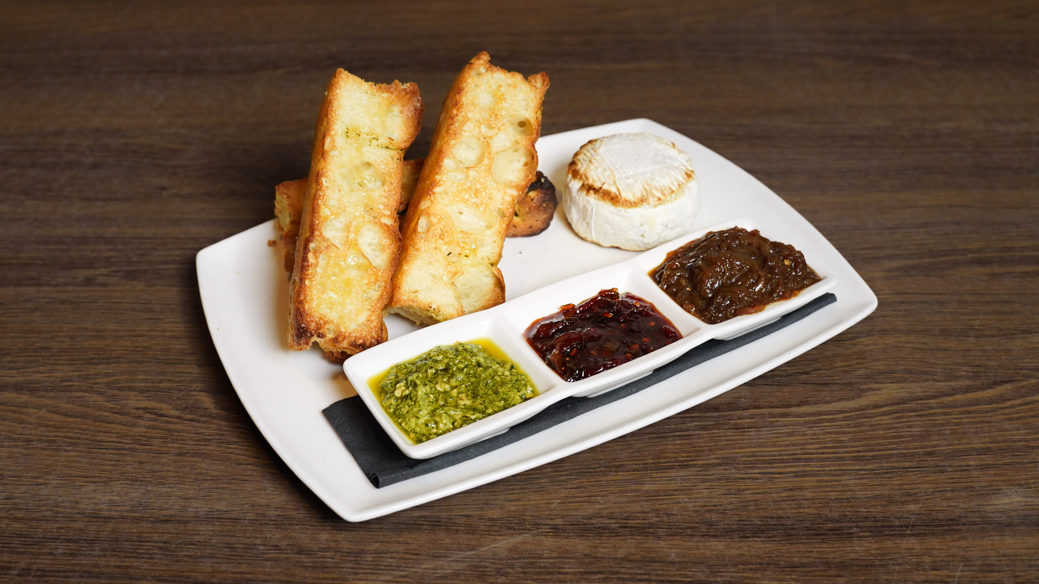 Focaccia Brie at Pump House Grille Co. — fresh baked focaccia with brie starter in Port Credit