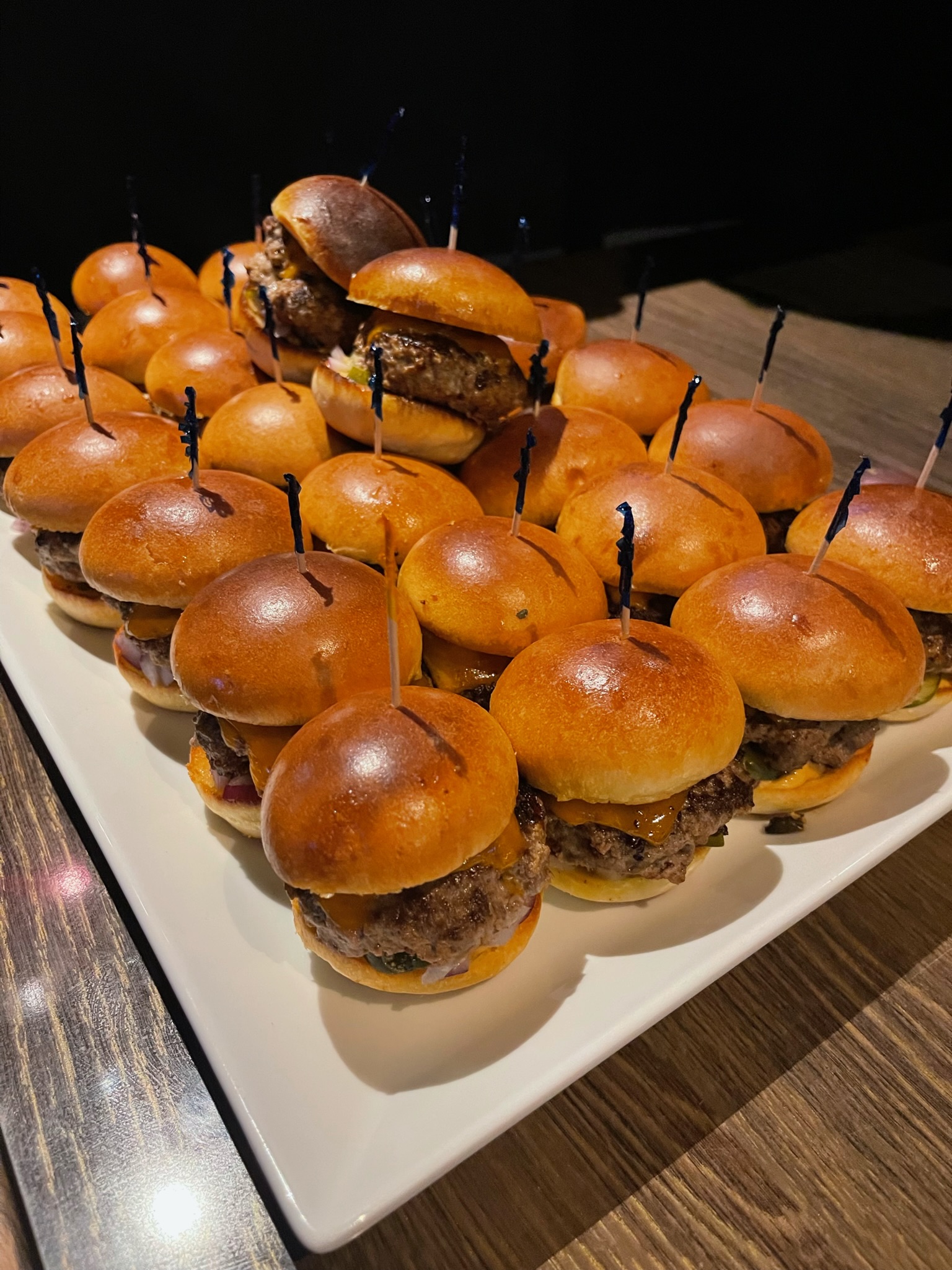 Beef sliders catering by Pump Group